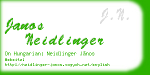 janos neidlinger business card
